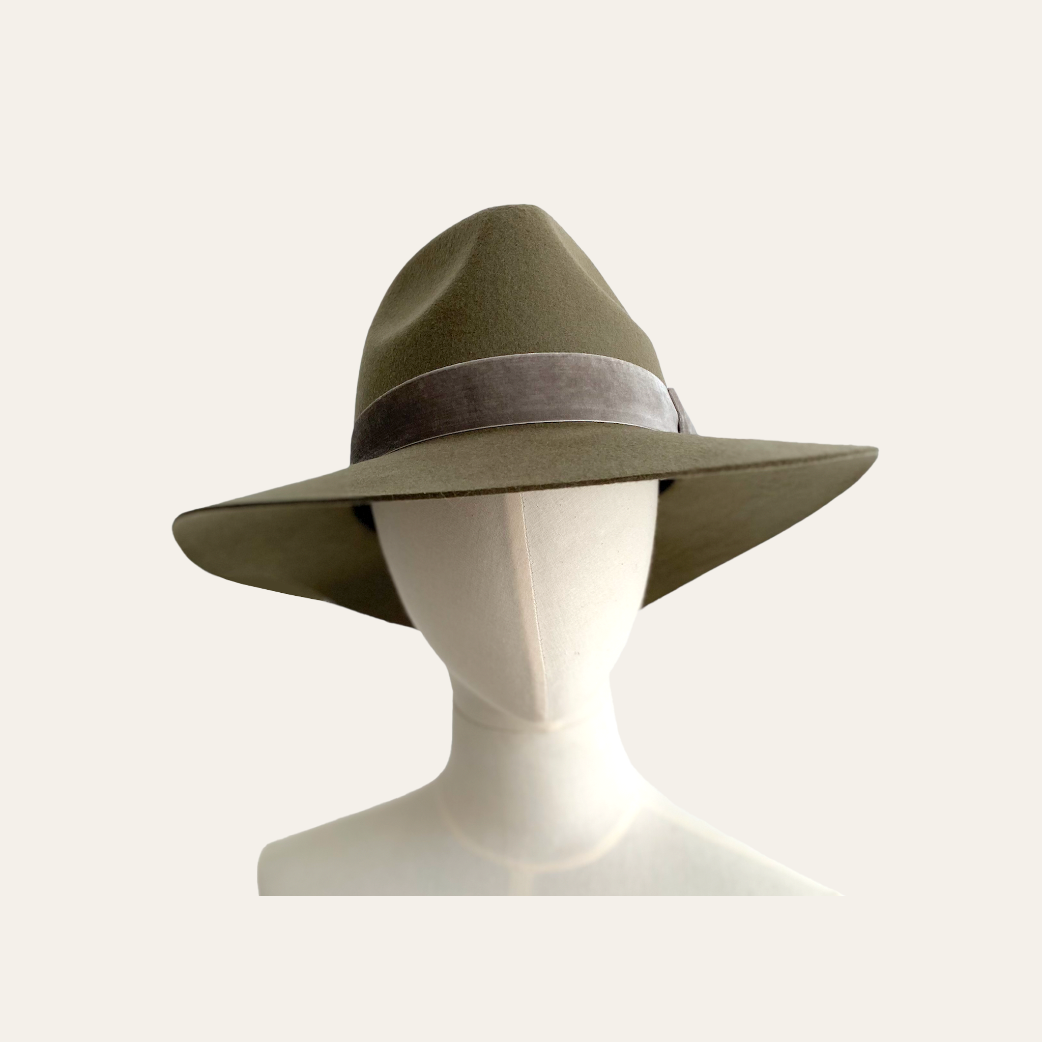 Gunby Wool Fedora in Soft Olive