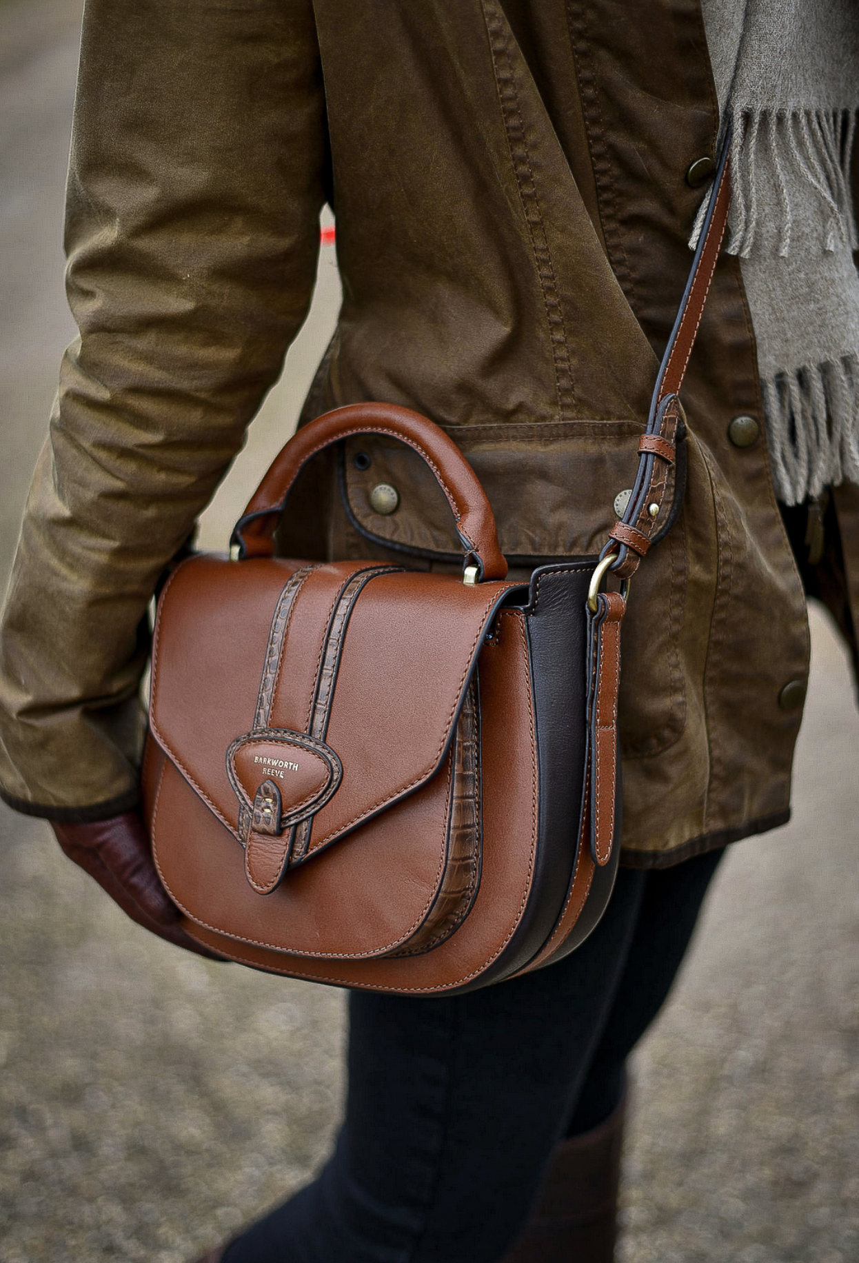 Belton Tan Leather Saddle Bag