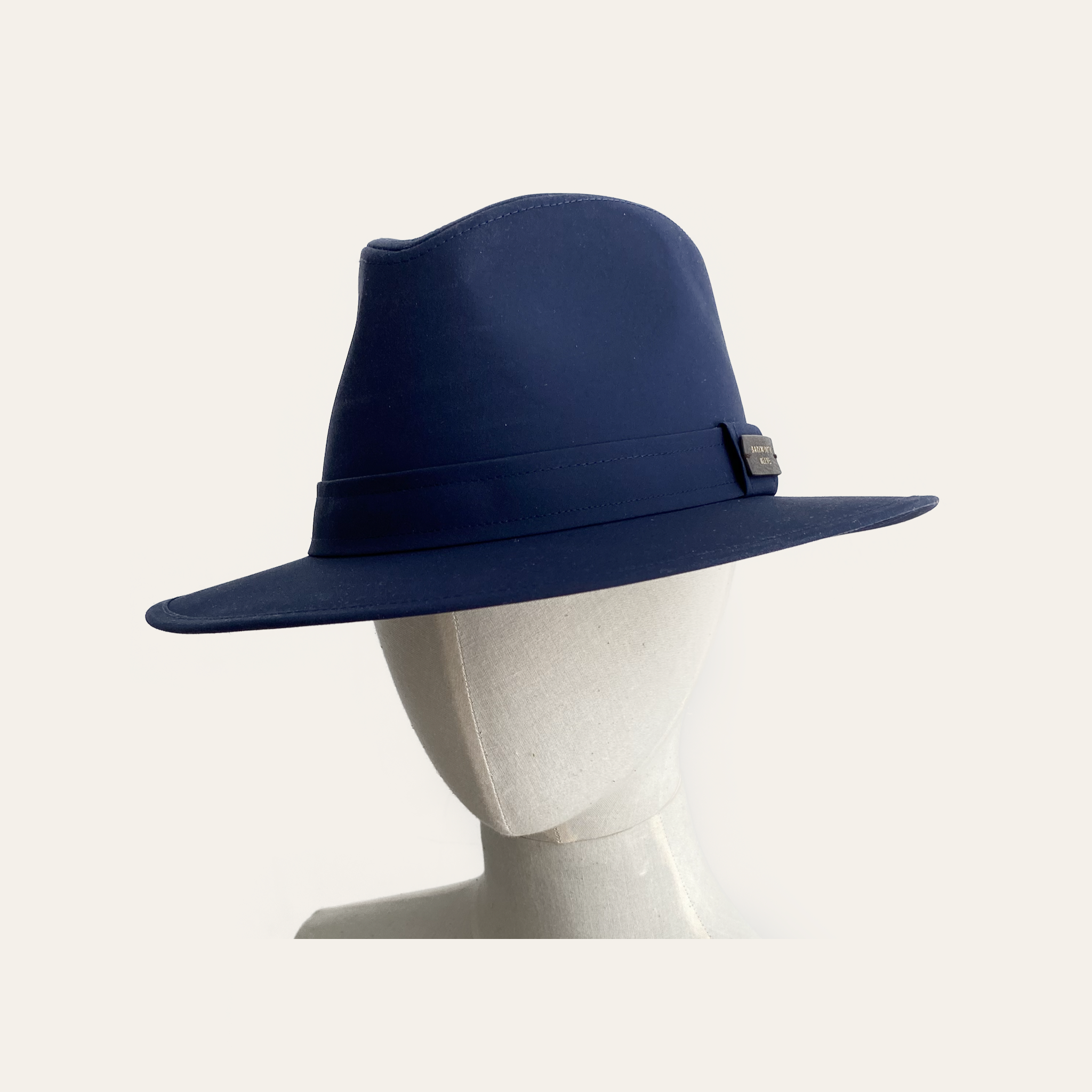 Thimbley Waxed Fedora in Navy